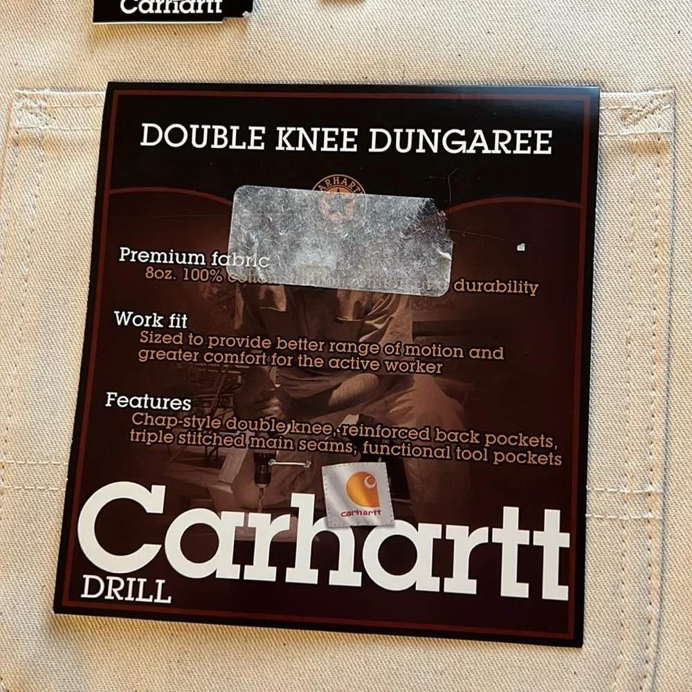 DEADSTOCK Carhartt Double Front Drill Work Dungaree Made in USA 🇺🇸 - Picture 9 of 11